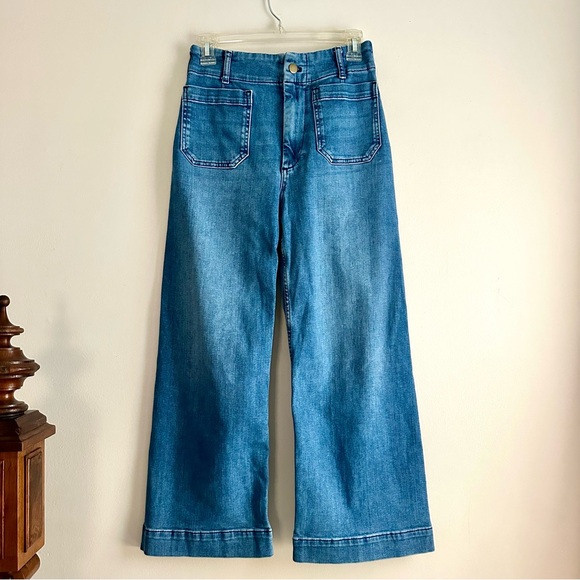 Maeve Denim - Maeve • The Colette Crop High-Rise Wide-Leg Jeans